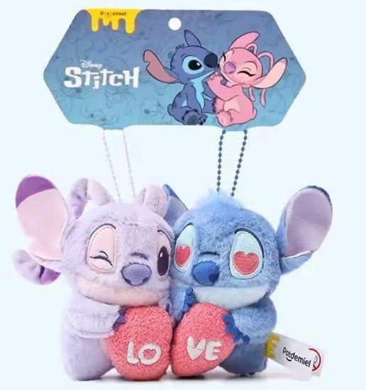 Pendentif en peluche Stitch et Angel de Disney