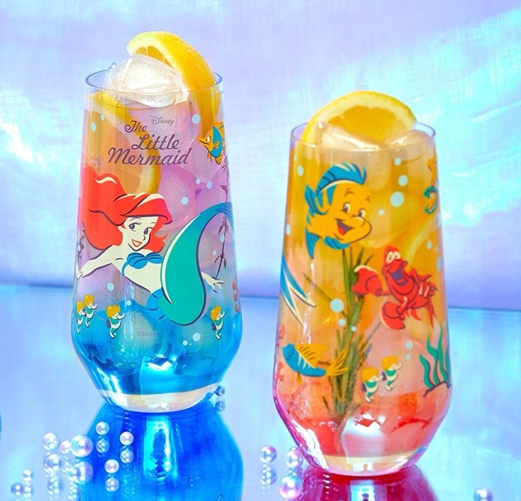 Disney Ariel The Little Mermaid Glass Cup 2-piece Set