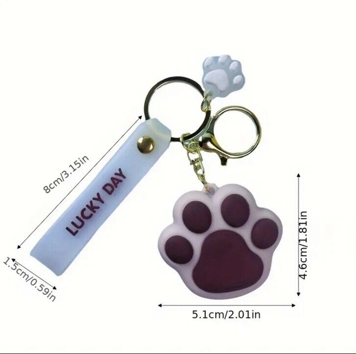 Cat paw keychain