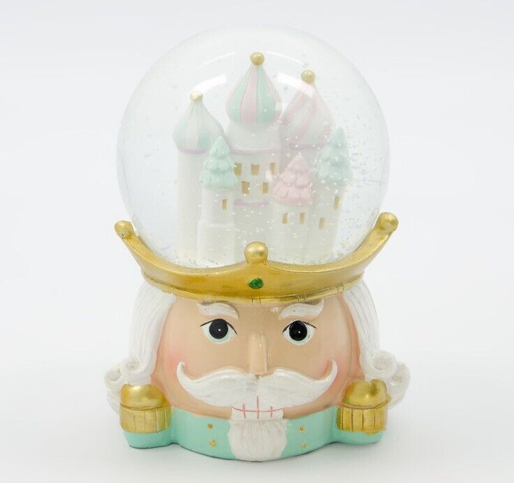 Boule à neige en forme de casse-noisette, 15,5 x 11 cm, couleurs pastel