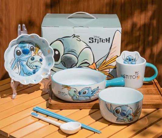 Disney Stitch Ceramic Dinnerware Set - 6 Pieces