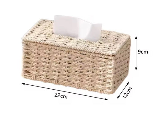 Woven Tissue Box Beige