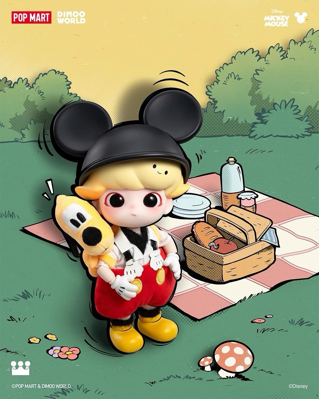 POP MART DIMO Disney Mickey and Pluto 20cm Original