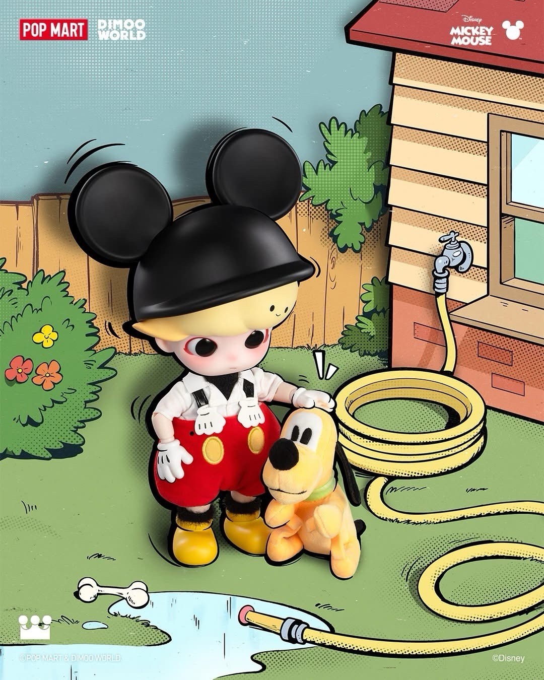 POP MART DIMO Disney Mickey and Pluto 20cm Original