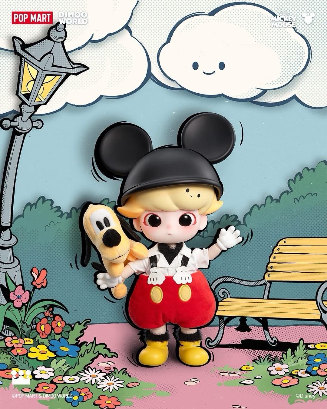 POP MART DIMO Disney Mickey and Pluto 20cm Original