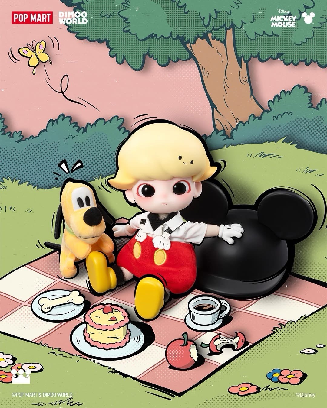 POP MART DIMO Disney Mickey and Pluto 20cm Original