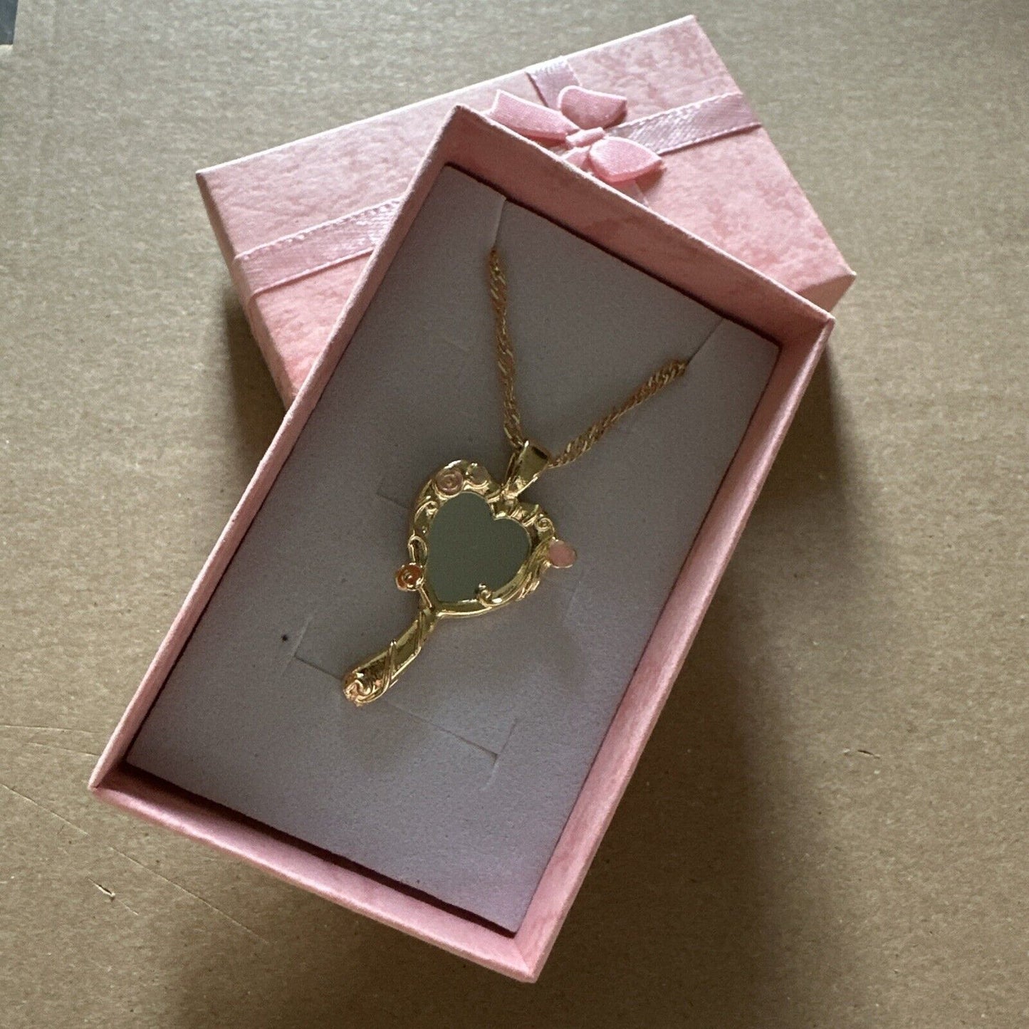 Collier miroir Raiponce Disney avec boîte