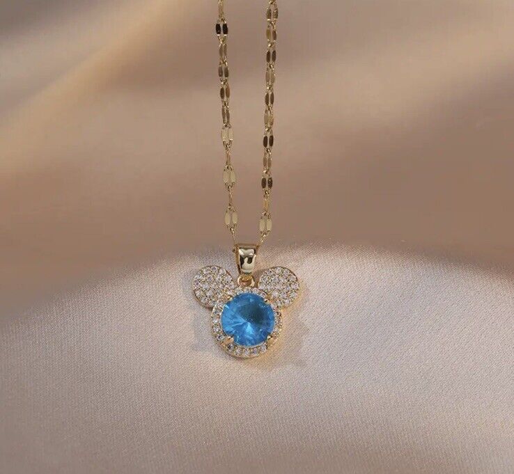 Collier Mickey Mouse, bleu