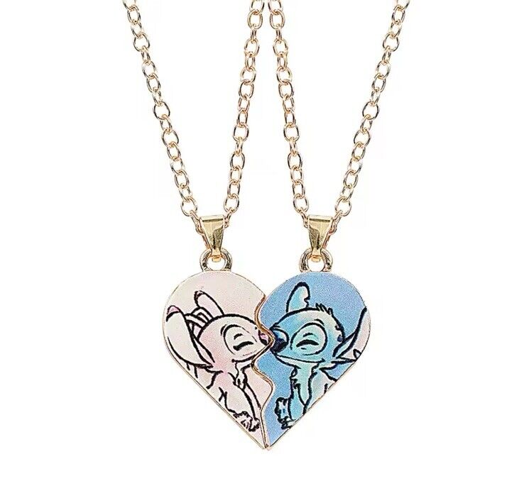 Coffret Disney Stitch et Angel, meilleurs amis, amour doré, avec boîte