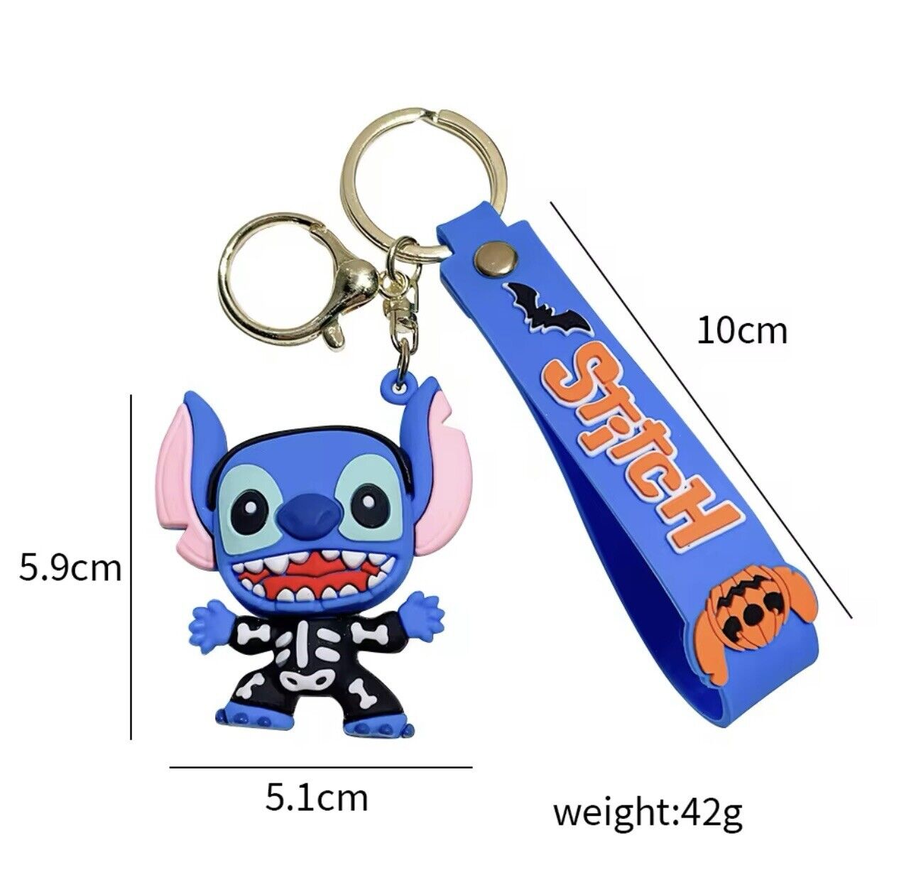 Disney Stitch~ skelett Halloween schlüsselanhänger