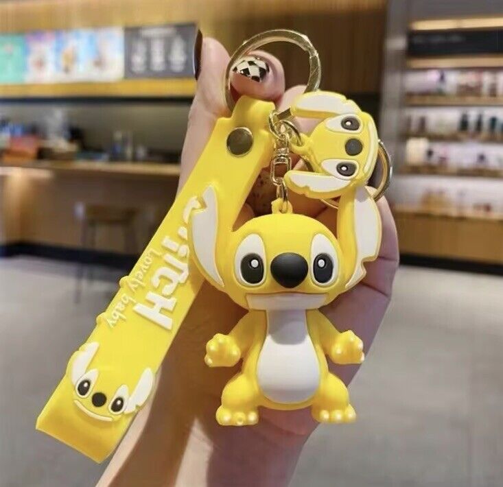 Disney Stitch Yellow /Keychain Lanyard