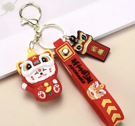 Porte-clés chat porte-bonheur