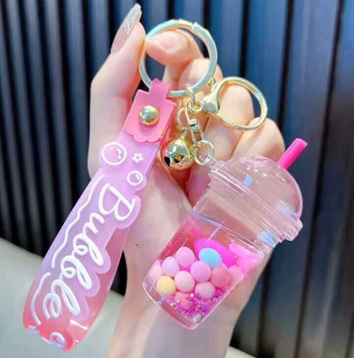 bubble tea keychain