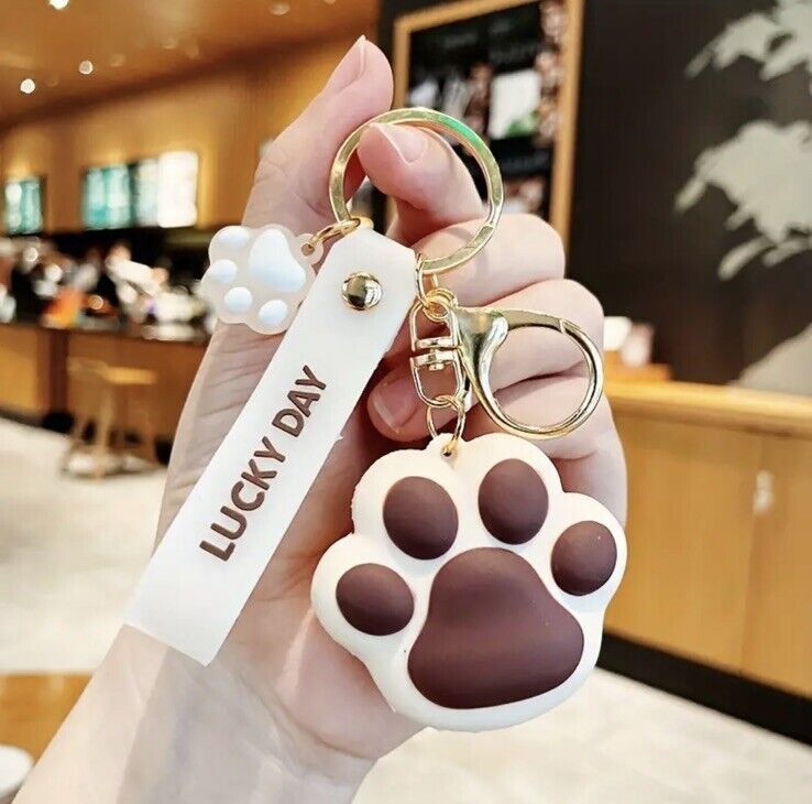 Cat paw keychain