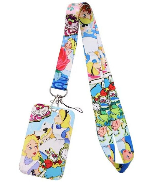 Porte-clés/Porte-cartes d'identité Alice au pays des merveilles