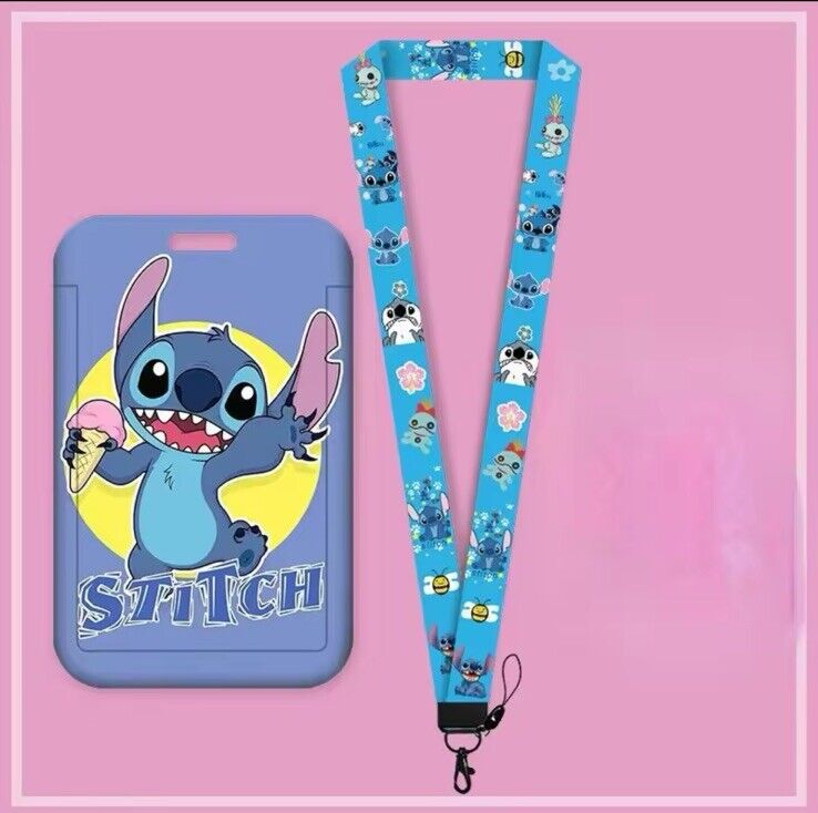 Lanière porte-carte d'identité Disney Stitch