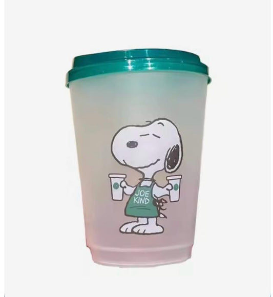 Gobelet en plastique Starbucks Snoopy avec couvercle