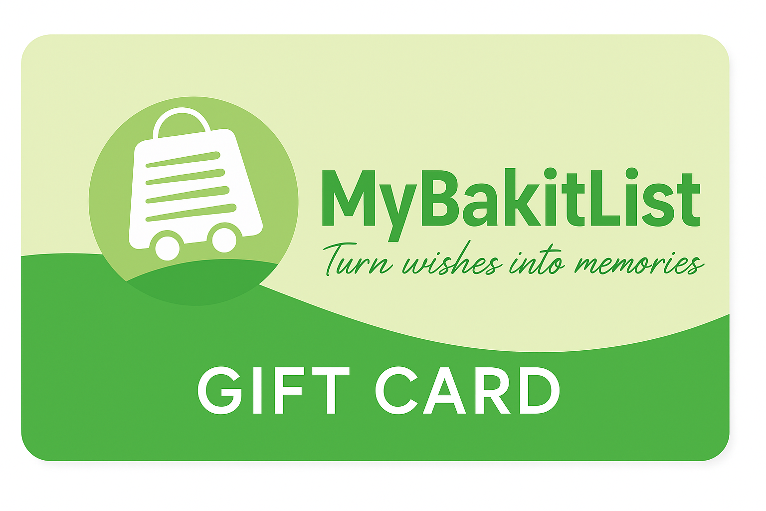 MyBakitList Geschenkgutschein