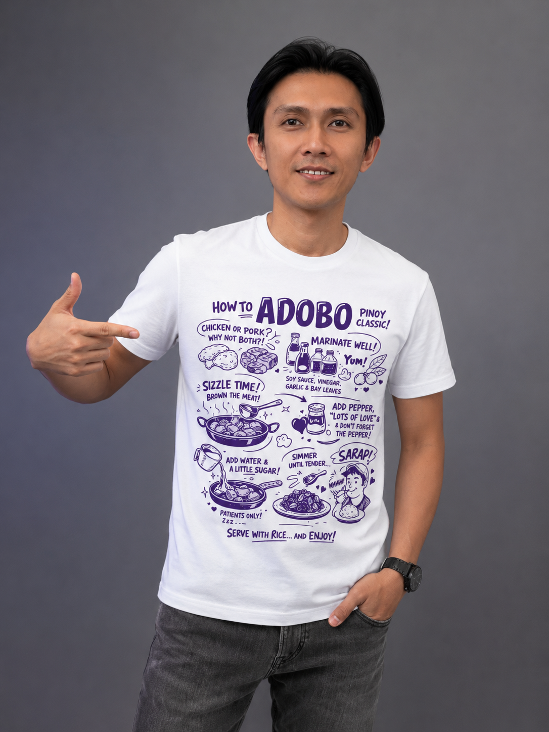 Adobo Legend – Pinoy Classic T-Shirt | Kultiges Food-Design für echte Adobo-Fans