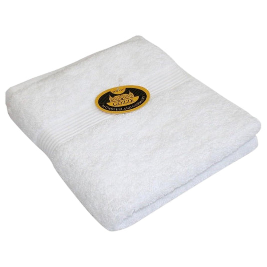 Lot de 2 serviettes Gözze, 100 % coton, blanches, 50 x 100 cm