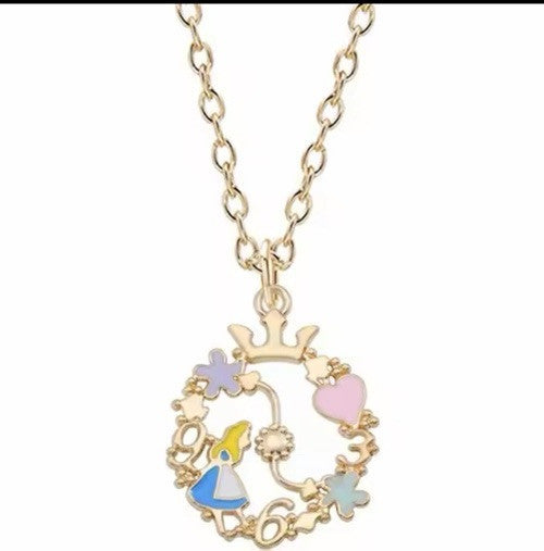 Disney Alice in Wonderland Necklace Including Box