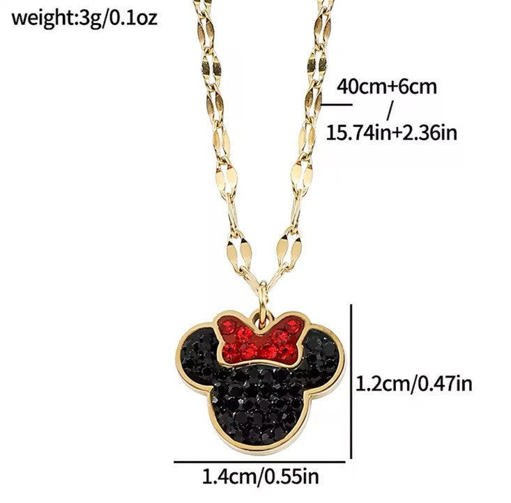 Disney Minnie Mouse Necklace Including Box