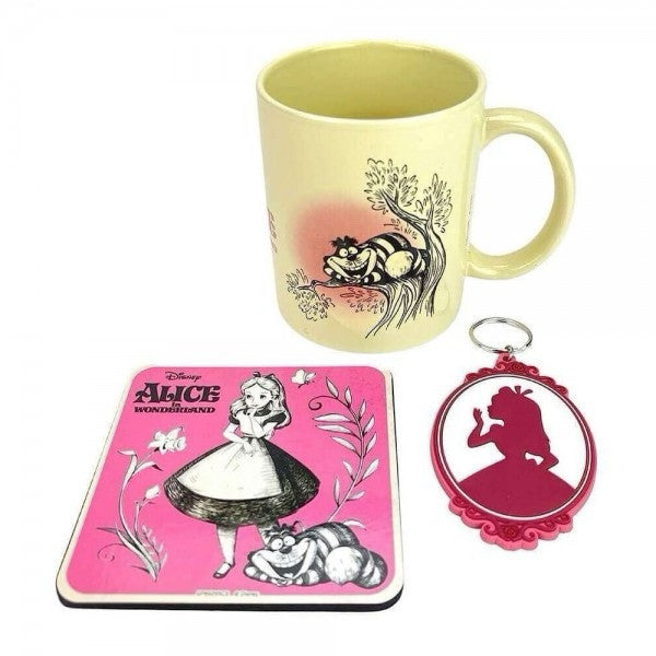 Mug, sous-verre et porte-clés vintage Disney Alice au pays des merveilles