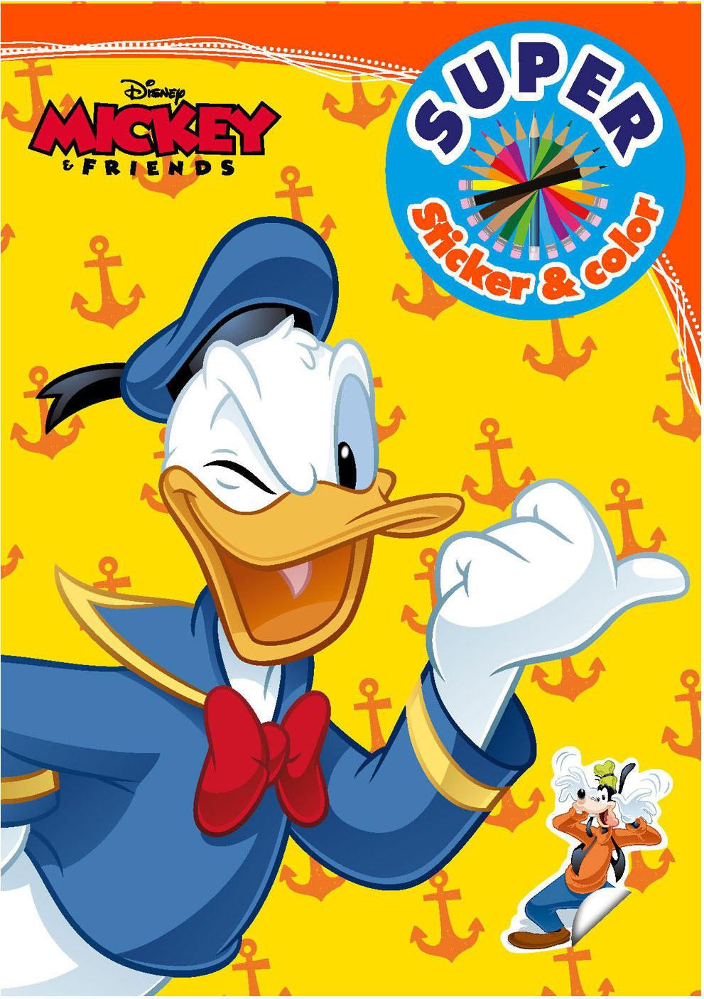Livre de coloriage Mickey et ses amis Super Sticker &amp; Color